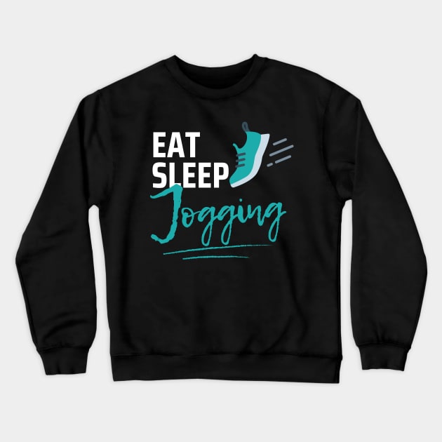 Eat Sleep Jogging Crewneck Sweatshirt by Qibar Design